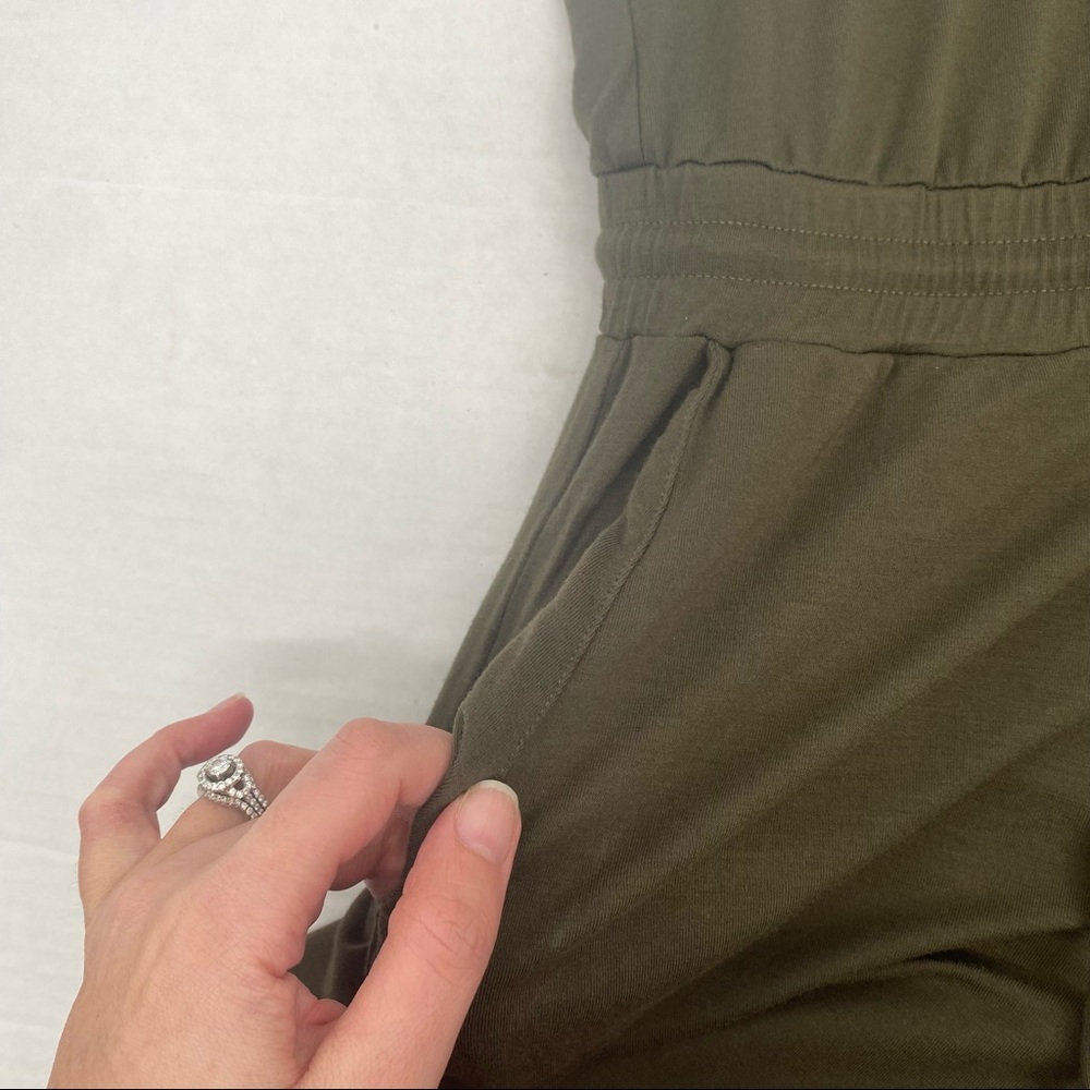 MICHAEL STARS Pantsuit Jumpsuit Small Olive Green - Picture 5 of 8